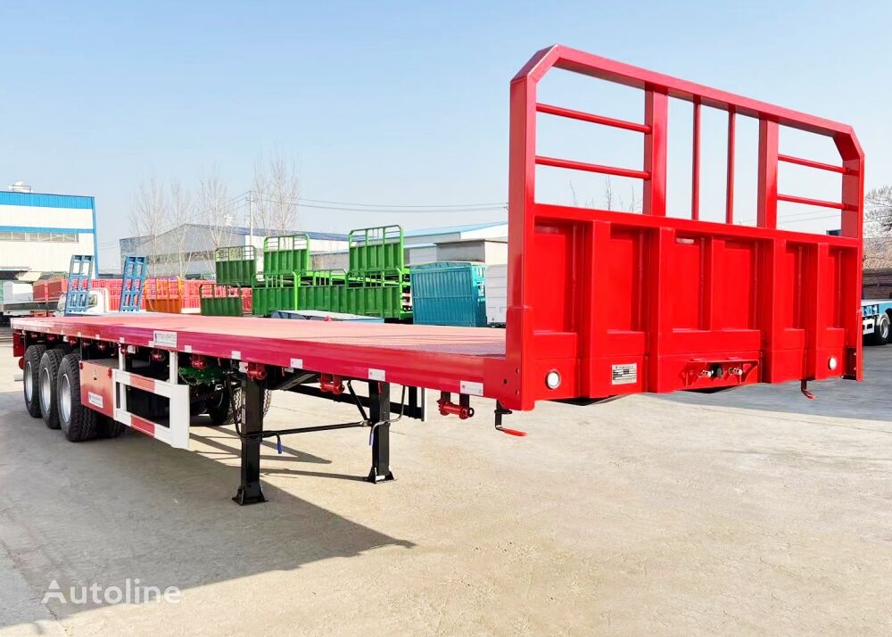 neuer TITAN 3 Axle Flatbed Semi Trailer With Front Wall for Sale - S Pritschenauflieger